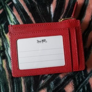 Coach Bags - COACH Red Gold Credit Card Wallet NEW Coach Bags - COACH Red Gold Credit Card Wallet NEW